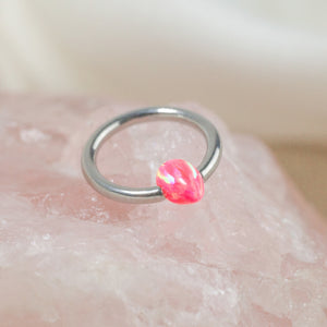 RING CON OPALE ROSA