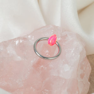 RING CON OPALE ROSA