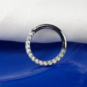 CLICKER RING CON BRILLANTI IN OPALE