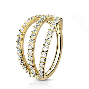 TRIPLE CLICKER RING WITH DIAMONDS